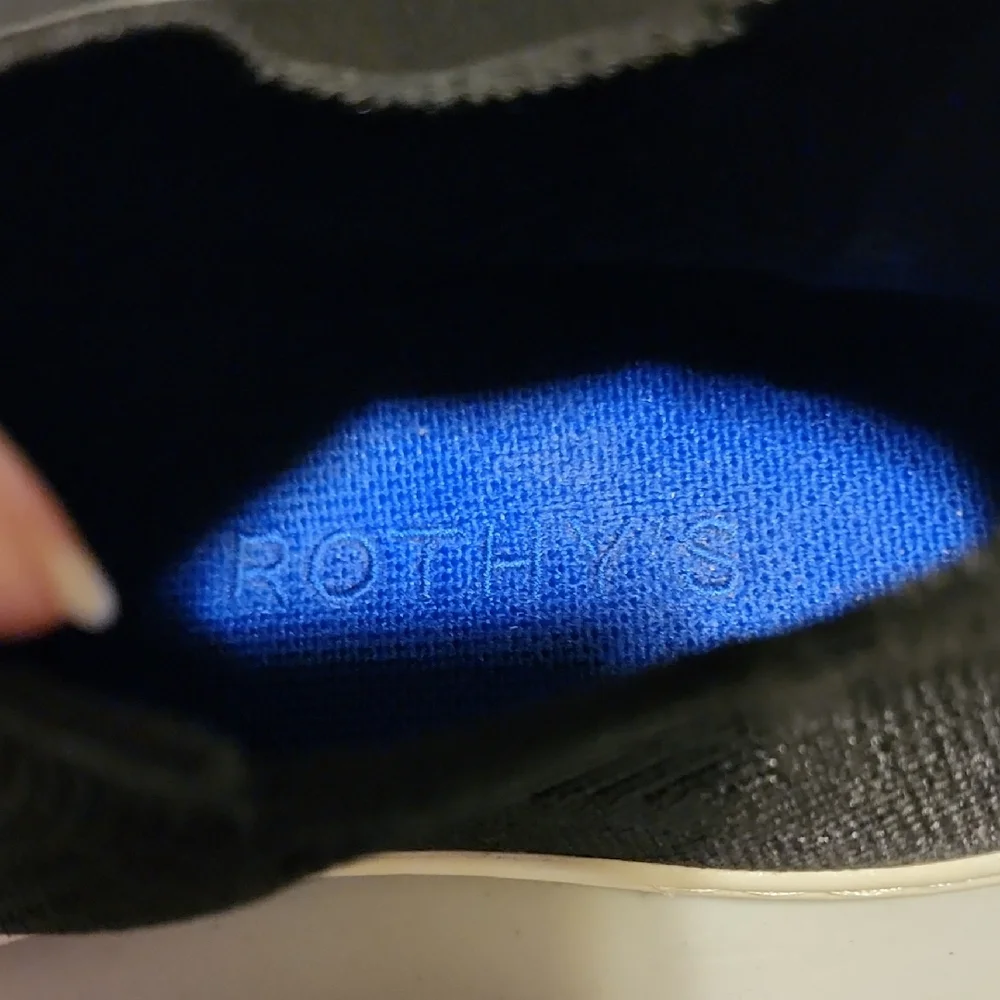 Rothy's Black Knit Slip-On Sneakers - Picture 2 of 8